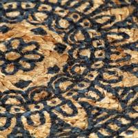 VidaXL Placemats 6 st rond 38 cm jute donkerblauw - thumbnail