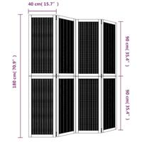 Kamerscherm met 4 panelen massief paulowniahout bruin - thumbnail
