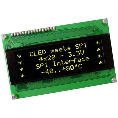 DISPLAY VISIONS OLED-display Geel-groen 5.55 mm 3.3 V Aantal cijfers: 4 EAW204-XLG