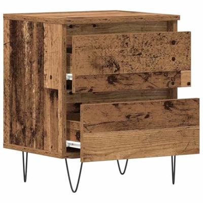 Nachtkastje 2 pcs Oud hout 40 x 35 x 50 cm Bewerkt hout