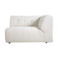 HKliving Vint bank right 1,5-seat Boucle Cream - thumbnail