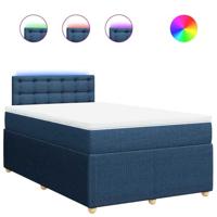 Boxspring met matras stof blauw 120x200 cm - thumbnail