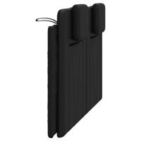 Hoofdbordkussen 140 cm kunstleer zwart - thumbnail