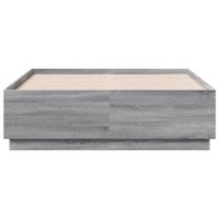 Bedframe bewerkt hout grijs sonoma eikenkleurig 135x190 cm - thumbnail