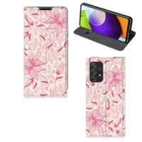 Samsung Galaxy A52 Smart Cover Pink Flowers - thumbnail
