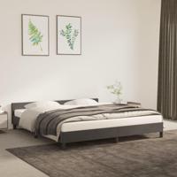 Bedframe zonder matras 160x200 cm fluweel donkergrijs - thumbnail