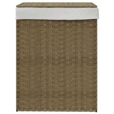 VidaXL Wasmand met deksel 46x33x60 cm poly rattan
