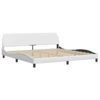 Bedframe "Viana" met LED zonder matras kunstleer wit 200x200 cm - thumbnail
