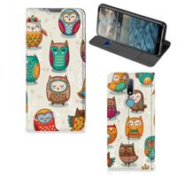 Nokia 2.4 | Hoesje maken | Vrolijke Uilen - thumbnail