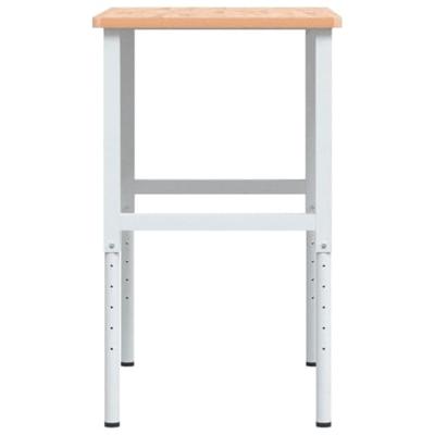 Werkbank rechthoekig 100x60x(71,5-98) cm massief beukenhout