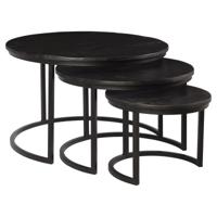 Livingfurn Salontafel 'Kala' Set van 3 stuks, kleur zwart - thumbnail