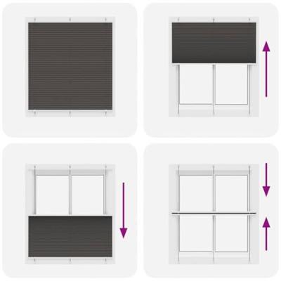 Pliss rolgordijn 115x100cm stofbreedte 114,4cm polyester zwart - thumbnail