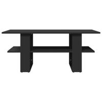 Salontafel 102x50x45 cm bewerkt hout zwart - thumbnail