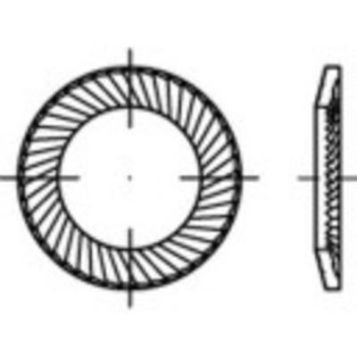 Grendeltandschijven 5 mm 9 mm Verenstaal Verzinkt 250 stuk(s) Alstertaler Schrauben & Präzisionsteile 159351