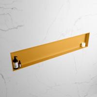 MONDIAZ EASY Nis 149,5x29,5cm in solid surface kleur Ocher | Ocher. 1 vak geschikt voor in- of opbouw - thumbnail