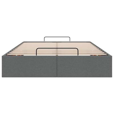 Bedframe zonder matras 120x190 cm stof donkergrijs
