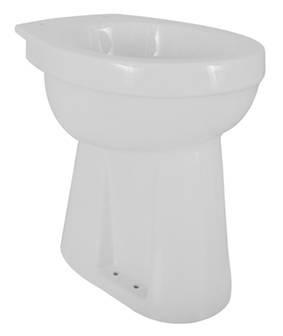 Toiletpot Wiesbaden Staand verhoogd +6 AO Wit (exclusief zitting)