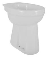 Toiletpot Wiesbaden Staand verhoogd +6 AO Wit (exclusief zitting) - thumbnail