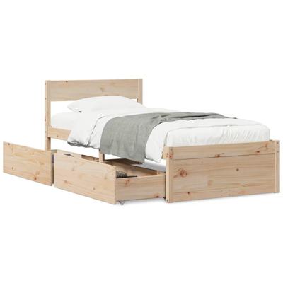 Bedframe zonder matras massief grenenhout 100x200 cm