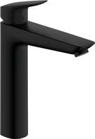 Hansgrohe Logis ééngreeps wastafelmengkraan 190 met PopUp trekwaste, mat zwart - thumbnail