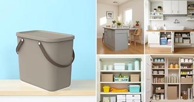 Rotho Albula Storage System 25L Cappuccino - thumbnail
