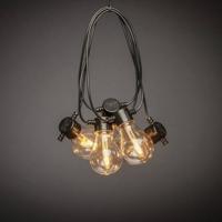 Konstsmide 2341-800SP Solar lichtketting Buiten werkt op een accu Aantal lampen 10 LED Barnsteen Verlichte lengte: 4.5 m Instelbare lichtkleur, Timer, Dimbaar, - thumbnail