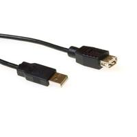 ACT SB2250 USB-A Male 2.0/USB-A Female | Zwart | 5 meter - thumbnail