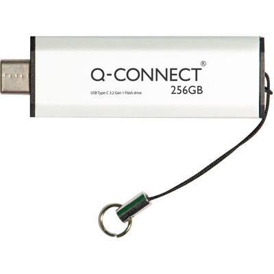 Q-CONNECT USB-C stick 3.2 Gen1, zilver, 256 GB