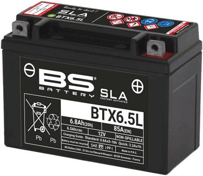 BS-BATTERY batterij "btx6.5l". battery btx6.5l bs sla