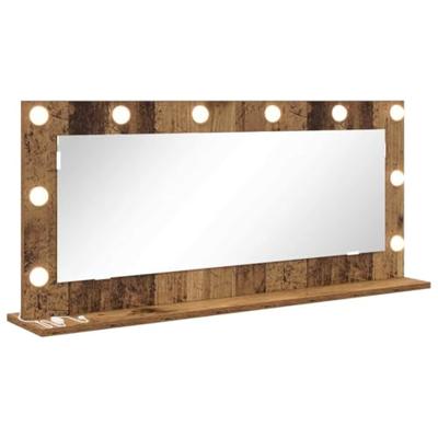 VidaXL Schmink spiegel rechthoekig oudhout 100 x 45 x 18 cm VidaXL Schmink spiegel rechthoekig oudhout 100 x 45 x 18 cm