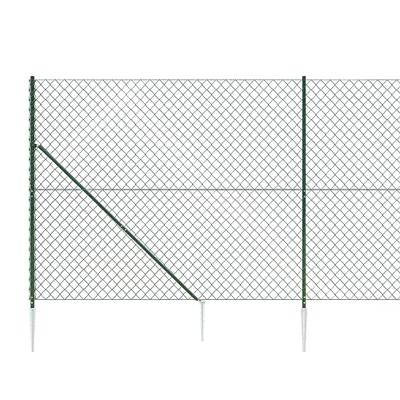 Gaashek met grondankers 1,6x10 m groen - thumbnail