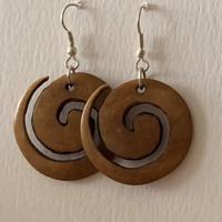 Oorhangers van Yakbeen Spiraal Lichtbruin (Ø 2,6 cm) - thumbnail