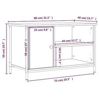 Tv-meubel 80x40x50 cm bewerkt hout grijs sonoma eikenkleurig - thumbnail