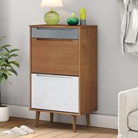 VidaXL Schoenenkast molde 59,5x35x103 cm massief grenenhout bruin - thumbnail