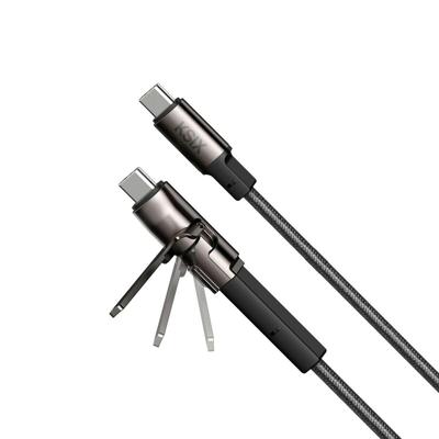 USB-kabel KSIX Zwart 1 m