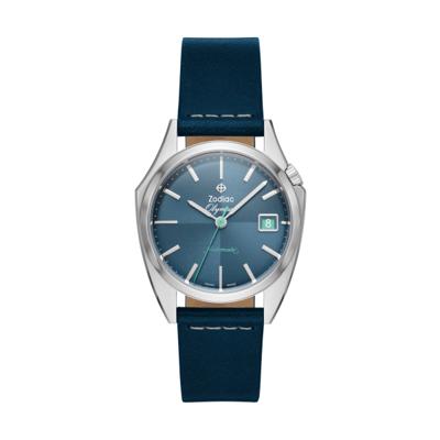 Horlogeband Zodiac ZO9711 Leder Blauw 20mm