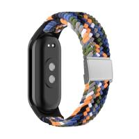 By Qubix - Braided nylon bandje - Multicolor Dark - Compatible met Xiaomi Smart Band 8 & 9 - Compatible Xiaomi bandje - thumbnail