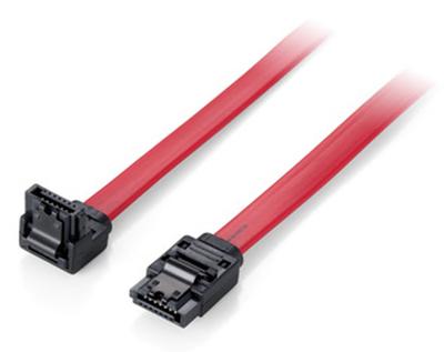 Equip 111902 platte kabel (SATA 6 Gbps gehoekt met clip, 0,50 m)
