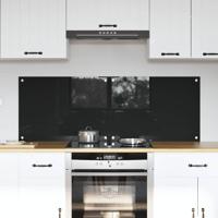 VidaXL Keuken achterwand 2 pcs zwart 70 x 50 cm gehard glas - thumbnail