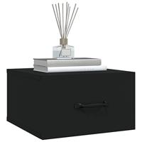 Nachtkastjes 2 st wandgemonteerd 35x35x20 cm zwart - thumbnail