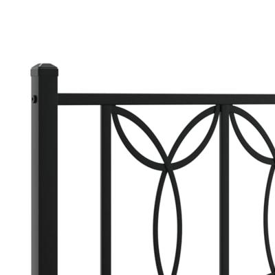 Bedframe met hoofdbord metaal zwart 160x200 cm Bedframe met hoofdbord metaal zwart 160x200 cm