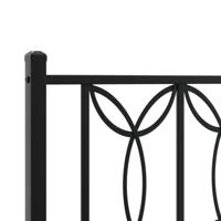 Bedframe met hoofdbord metaal zwart 160x200 cm - thumbnail