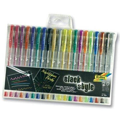 Set van 20 gelpennen, metallic en glitter SUPER SELECTIE FOLIA meerkleurig