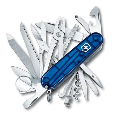 Victorinox SwissChamp 1.6795.T2 Zwitsers zakmes Aantal functies 33 Blauw (transparant) Victorinox SwissChamp 1.6795.T2 Zwitsers zakmes Aantal functies 33 Blauw (transparant)
