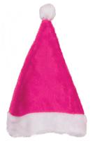 Kerstmuts Roze pluche - thumbnail