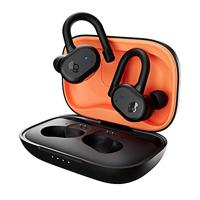 Skullcandy Push Active True Wireless Bluetooth-oordopje voor in het oor, te gebruiken met iPhone en Android, met oplaadetui en microfoon, IP55 water- en stofbestendig - zwart/oranje - thumbnail