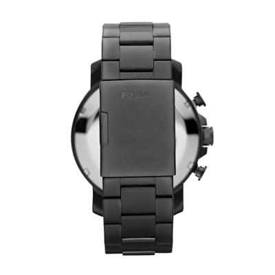 Fossil Heren Nate chronograaf rook roestvrij stalen horloge JR1437 Fossil Heren Nate chronograaf rook roestvrij stalen horloge JR1437