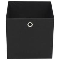 VidaXL Opbergboxen 4 st 28x28x28 cm nonwoven stof zwart - thumbnail