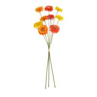 Zinnia Kunstbloemen bundel 60cm Oranje mix - thumbnail