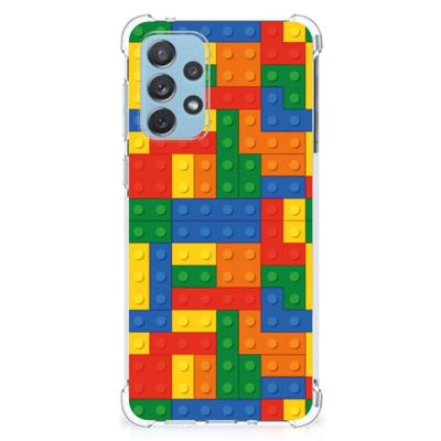 Samsung Galaxy A73 Doorzichtige Silicone Hoesje Blokken Samsung Galaxy A73 Doorzichtige Silicone Hoesje Blokken